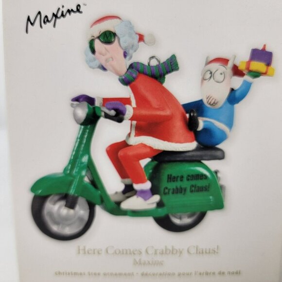 Hallmark Ornament MAXINE Here Comes Crabby Claus! 2011 Floyd dog Santa suit New - Picture 1 of 4